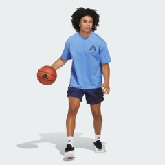 Áo Phông Adidas Nam Chính Hãng - Anthony Edwards GFX Schematic T-Shirt - Màu Xanh | JapanSport JM2681