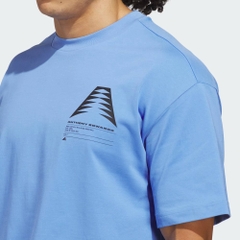 Áo Phông Adidas Nam Chính Hãng - Anthony Edwards GFX Schematic T-Shirt - Màu Xanh | JapanSport JM2681