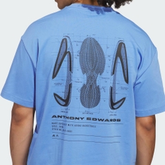 Áo Phông Adidas Nam Chính Hãng - Anthony Edwards GFX Schematic T-Shirt - Màu Xanh | JapanSport JM2681