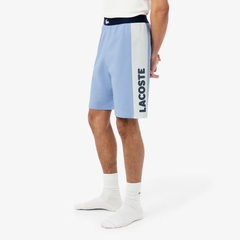 Quần short Lacoste Chính Hãng - Regular Fit Straight Cut Fleece Loungewear Shorts - Màu Xanh | JapanSport GH0722-51-30Y