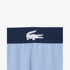 Quần short Lacoste Chính Hãng - Regular Fit Straight Cut Fleece Loungewear Shorts - Màu Xanh | JapanSport GH0722-51-30Y