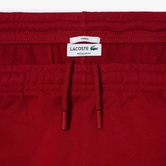 Quần short Lacoste Chính Hãng - Unisex Signature Print Fleece Shorts - Màu Đỏ | JapanSport GH1220-51-IXX