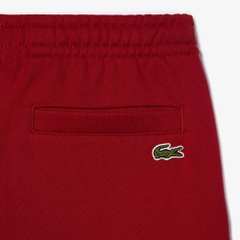Quần short Lacoste Chính Hãng - Unisex Signature Print Fleece Shorts - Màu Đỏ | JapanSport GH1220-51-IXX