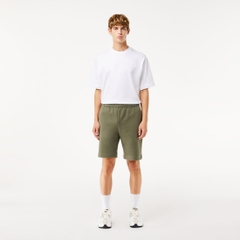 Quần short Lacoste Chính Hãng - Regular Fit Fleece Shorts - Màu Olive | JapanSport GH9627-51-316