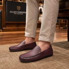 Giày Allen Edmonds Nam Chính Hãng - Santiago – Driving Loafer Da Cao Cấp - Màu nâu đỏ | JapanSport 8389