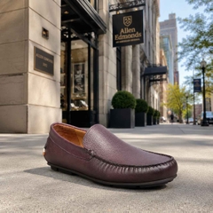 Giày Allen Edmonds Nam Chính Hãng - Santiago – Driving Loafer Da Cao Cấp - Màu nâu đỏ | JapanSport 8389