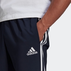 Quần Adidas Nam Chính Hãng - AEROREADY Essentials Tapered Cuff Woven 3-Stripes - Navy | JapanSport GK8981