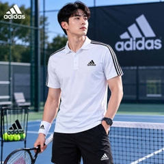 Áo Polo Adidas Chính hãng - Essentials Piqué Embroidered Small Logo 3 AEROREADY - Trắng | JapanSport GK9138