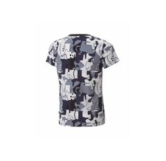 Áo Phông Puma Nữ Chính Hãng -  ESS+ Street Art AOP Short Sleeve  - Xám/Hồng | JapanSport 675790-01