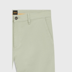 Quần Boss Chính Hãng - Tapered-fit chinos in stretch-cotton satin - Màu Xanh | JapanSport 50510917-370