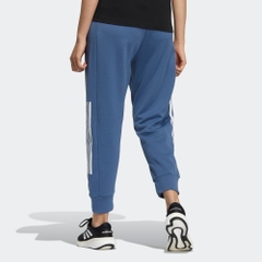 Quần Adidas Nữ Chính Hãng - 4/7 Regular fit fleece 9/10 length cuff - Xanh | JapanSport HM2762
