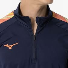 Áo Khoác Mizuno Chính Hãng - Stretch Fleece Shirt - Màu Xanh | JapanSport  P2MCA516-14