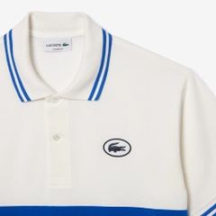 Áo Polo Lacoste Chính hãng - Regular Fit Logo Stripe Stretch Cotton - Màu Trắng | JapanSport PH2759-51-IUP