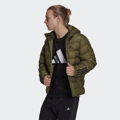 Áo Khoác Adidas Nam Chính Hãng - ITAVIC 3-STRIPES MIDWEIGHT HOODED JACKET - Xanh rêu | JapanSport GT1677
