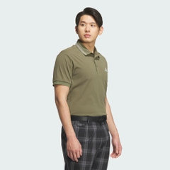 Áo Polo Adidas Chính Hãng - Ribbed Short-Sleeve Polo Shirt with 3 Stripes - Màu Xanh | JapanSport JF6273