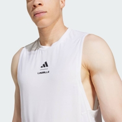 Áo ba lỗ Adidas Nam Chính Hãng - Les Mills Graphic Tank Top - Màu Trắng | JapanSport JJ1434