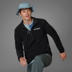 Áo Dài Tay Adidas Nam Chính Hãng - Multi Essentials 1/2 Zip Fleece Jacket - Đen | JapanSport JP0783