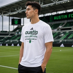 Áo Phông Adidas Nam Chính Hãng -  Austin Fc Vintage World Pre-Game Short Sleeve T-Shirt - Màu Trắng | JapanSport JP5016