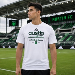 Áo Phông Adidas Nam Chính Hãng -  Austin Fc Vintage World Pre-Game Short Sleeve T-Shirt - Màu Trắng | JapanSport JP5016