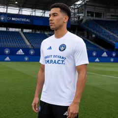 Áo Phông Adidas Nam Chính Hãng - Cf Montreal Pre-Game Short Sleeve T-Shirt - Màu Trắng | JapanSport JX4380