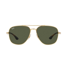 Kính Ray-Ban Nam Chính hãng - RB3683 001/31 Green - 56mm Gọng Vàng Arista, Tròng Xanh G-15 | JapanSport