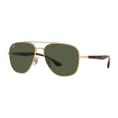 Kính Ray-Ban Nam Chính hãng - RB3683 001/31 Green - 56mm Gọng Vàng Arista, Tròng Xanh G-15 | JapanSport