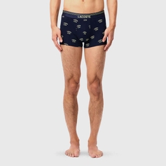 Quần Boxer Lacoste Chính hãng -  Men's Cotton Trunk Underwear with Printed Pattern - Màu Navy | JapanSport 5H4742-51-IDX