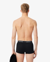 Quần Boxer Lacoste Chính hãng - 3-Pack Cotton Trunks - Màu đen | JapanSport 5H4967-51-4XI