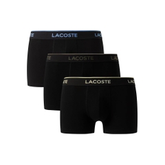 Quần Boxer Lacoste Chính hãng - 3-Pack Cotton Trunks - Màu đen | JapanSport 5H4967-51-4XI