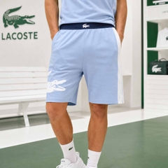 Quần short Lacoste Chính Hãng - Regular Fit Straight Cut Fleece Loungewear Shorts - Màu Xanh | JapanSport GH0722-51-30Y