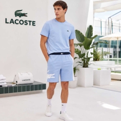 Quần short Lacoste Chính Hãng - Regular Fit Straight Cut Fleece Loungewear Shorts - Màu Xanh | JapanSport GH0722-51-30Y