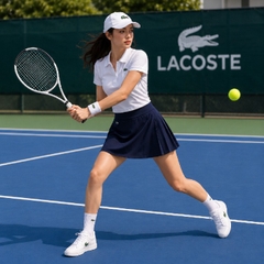 Chân Váy Lacoste Nữ Chính Hãng - Lined Ultra Dry Stretch Golf Skirt - Màu Navy | JapanSport JF9433-51-423