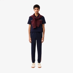 Quần Dài Lacoste Chính hãng - Tapered Leg Sweatpants - Màu Navy Blue / Bordeaux | JapanSport XH2846-51-IE3