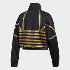 Áo Khoác Adidas Chính Hãng - LARGE LOGO TRACK JACKET Nữ - Black | JapanSport FS7220