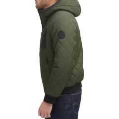 Áo Khoác Levi's Chính Hãng - Diamond Quilted Sherpa Lined Bomber - Màu Xanh | JapanSport LM1RN592-olv