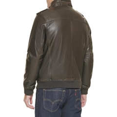 Áo Khoác Levi's Chính Hãng - Faux Leather Aviator Bomber Jacket - Màu nâu | JapanSport LM8RU476