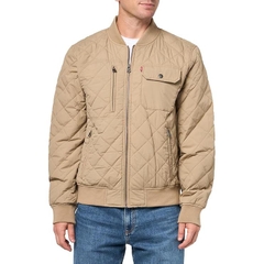 Áo Khoác Levi's Chính Hãng - Levi's Men's Diamond Quilted Bomber Jacket - Màu be | JapanSport LM2MN433-LT3