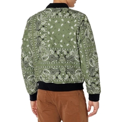 Áo Khoác Levi's Chính Hãng -  Quilted Utility Bomber Jacket with Olive Bandana Print - Màu Olive | JapanSport LM1MP936-olm