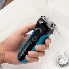 Máy cạo râu Braun Chính hãng - Series 3 - 3010S - Êm sát, linh hoạt, Màu Xanh | JapanSport