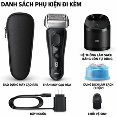 Máy cạo râu Braun Chính hãng - Series 8 8560cc – kèm trạm vệ sinh SmartCare 5 trong 1 - Màu Đen | JapanSport