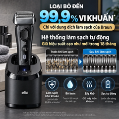 Máy cạo râu Braun Chính hãng - Series 8 8560cc – kèm trạm vệ sinh SmartCare 5 trong 1 - Màu Đen | JapanSport