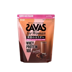 Sữa nở cơ Whey Protein 100 Meiji SAVAS for Women - Vị Socola Sữa 900g | JapanSport
