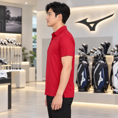 Áo Polo Mizuno Chính Hãng - Basic Men's Short Sleeve - Màu Đỏ | JapanSport E2MAAA0163