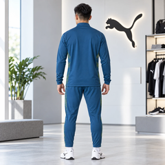 Bộ Thể Thao Nam Mizuno Chính Hãng – Áo Full Zip và Quần Workout Xanh Ngọc | JapanSport P2MCB035-32 + P2MDB035-32