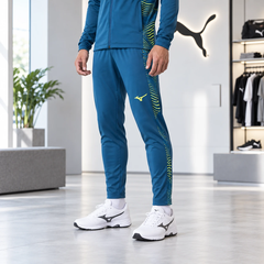 Bộ Thể Thao Nam Mizuno Chính Hãng – Áo Full Zip và Quần Workout Xanh Ngọc | JapanSport P2MCB035-32 + P2MDB035-32