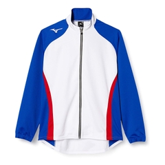 Áo Khoác Mizuno Chính Hãng - Warm-up Shirt - Trắng/Xanh | JapanSport U2MC705072