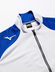 Áo Khoác Mizuno Chính Hãng - Warm-up Shirt - Trắng/Xanh | JapanSport U2MC705072