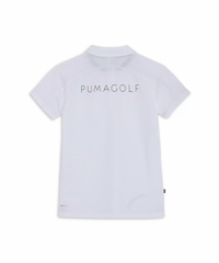 Áo Golf Polo Puma Nữ Chính Hãng - SB Back Print Stripe Short - Màu Trắng | Japansport 633369-03