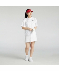 Áo Golf Polo Puma Nữ Chính Hãng - SB Argyle AOP Short - Màu Trắng | Japansport 633368-03
