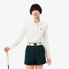 Áo Polo Lacoste Chính hãng - Lacoste Women's Loose Fit Golf Polo Shirt - Màu Trắng | JapanSport PF4567-51-70V